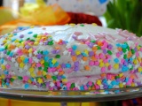 White Velvet Butter Birthday Cake
